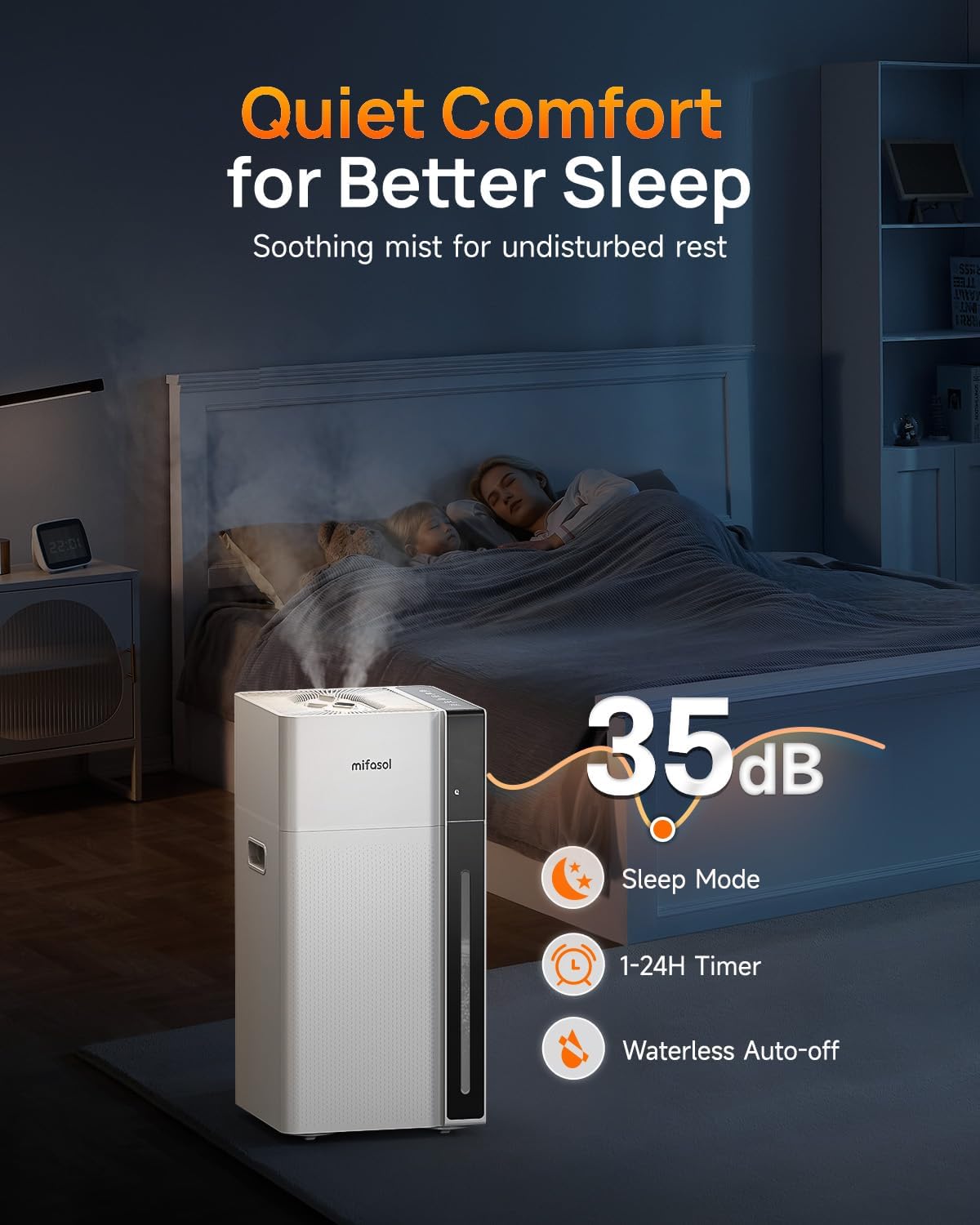 Mifasol Humidificador de niebla fría para habitación grande