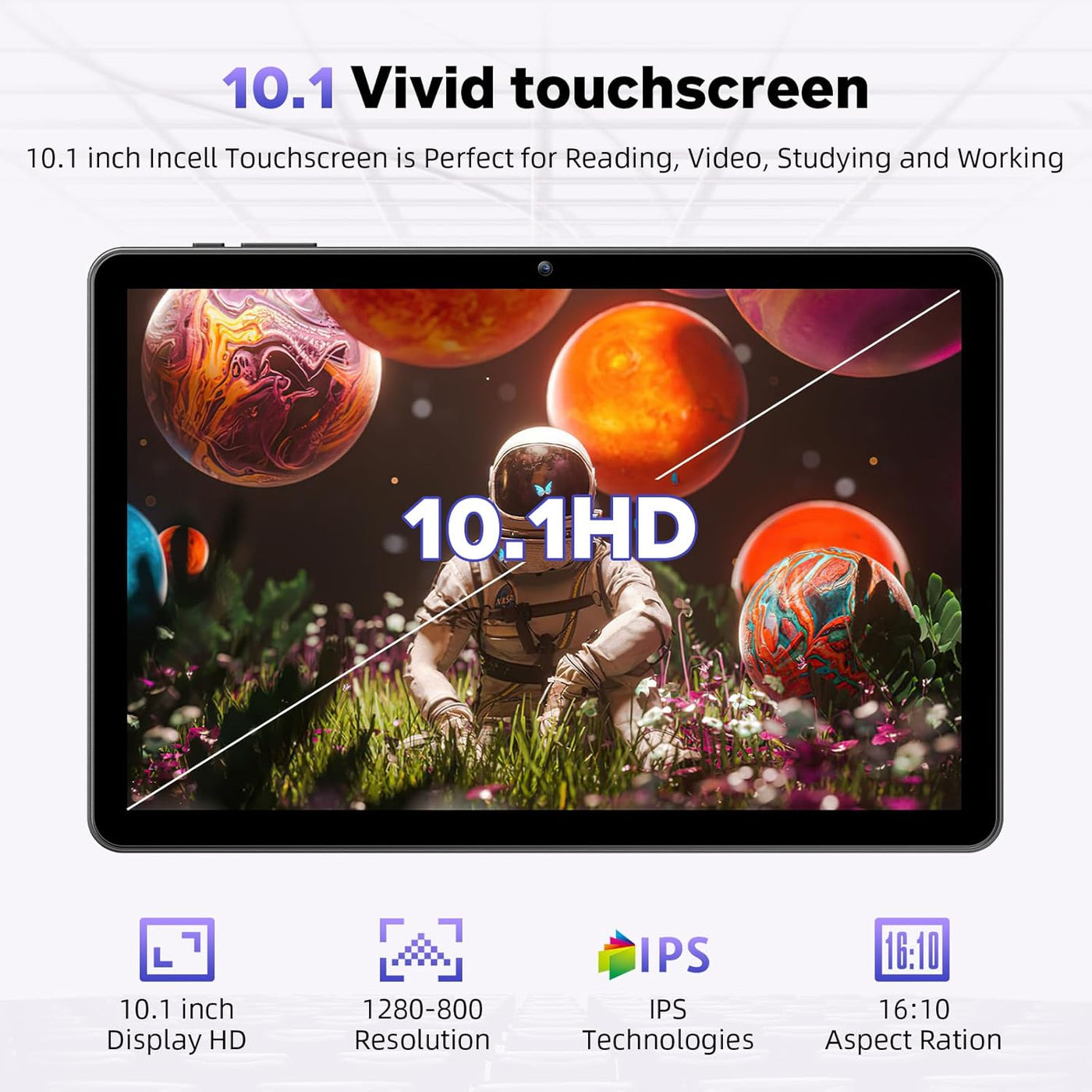 MENTUME Tablet de 10 pulgadas, tabletas para juegos Android 15, Oct...