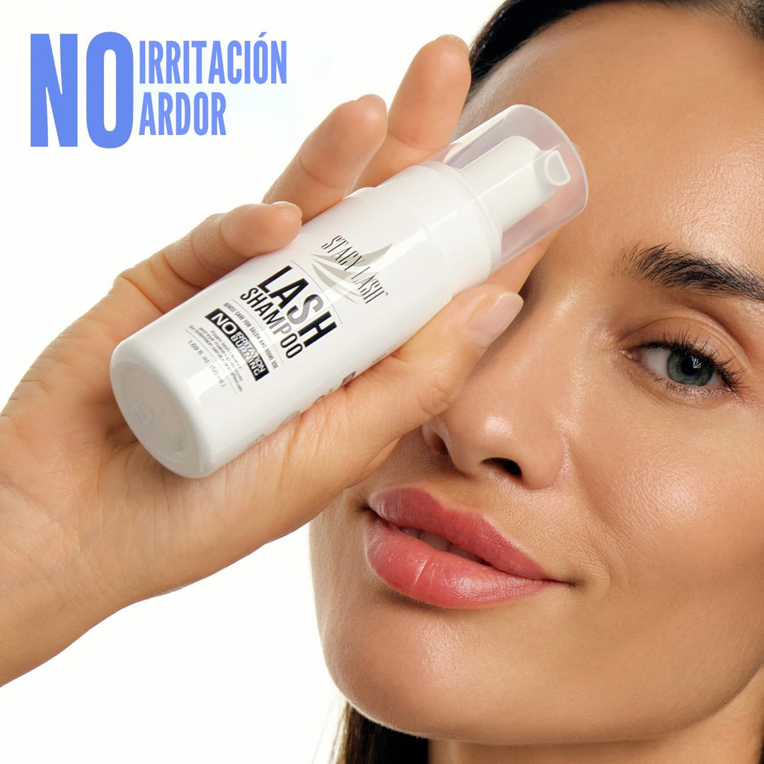 STACY LASH Champú para extensiones de pestañas + cepillo, 1.69 onza...
