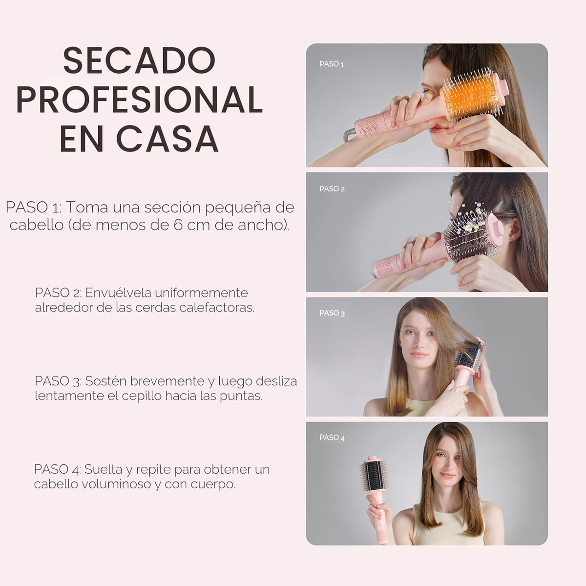 TYMO Cepillo secador de pelo 4.0, ligero 3 veces más rápido, cepill...