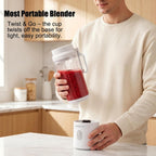 VOLYN Mini Licuadora Eléctrica Smoothie Maker con Pajilla y Cepillo de Limpieza