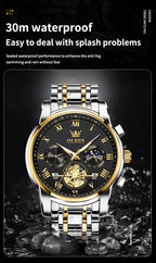 OLEVS Reloj para Hombres Clásico de Negocios en Acero Inoxidable Reloj para Hombre