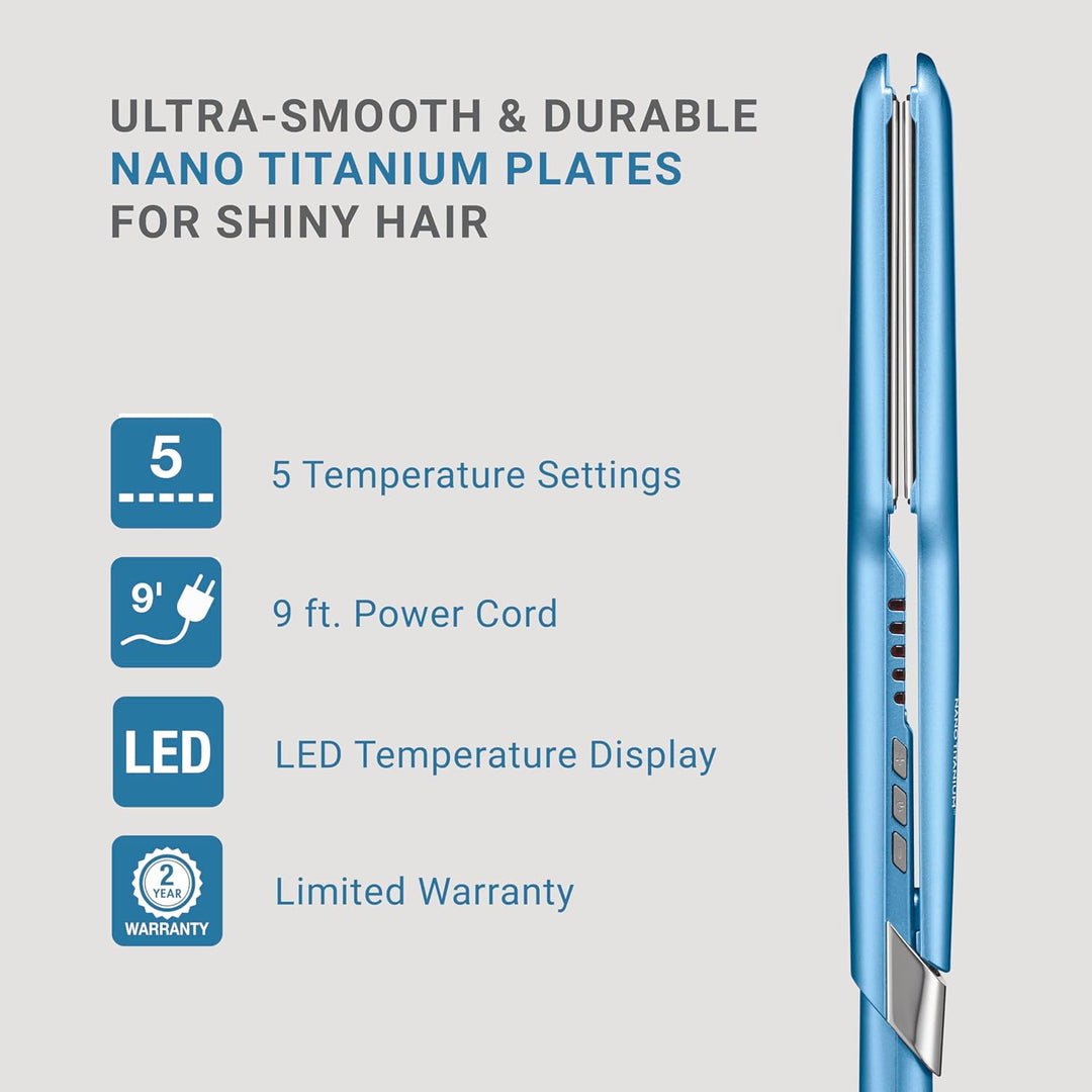 BabylissPRO Nano Titanium Ultra-Sleek Hair Straightener, Flat Iron...