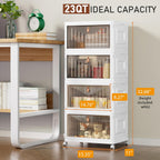 Wise Oannes Closet Organizers y storage con Wheels, 23QT blanco