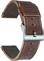 hemsut h Horween - Correas de reloj de cuero para hombre, correa de cuero de liberación rápida para reloj, envoltura de repuesto de 0.71 pulgadas, 0.78 pulgadas, 0.86 pulgadas