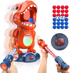 EagleStone - Juguete de disparo de dinosaurio movible para niños con 2