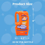JOYIN Soluciones de recarga de burbujas de 2 botellas de 64 onzas (hasta 5 galones), solución concentrada para máquina de burbujas, pistola, varita, líquido de recarga de verano, juguetes de Pascua