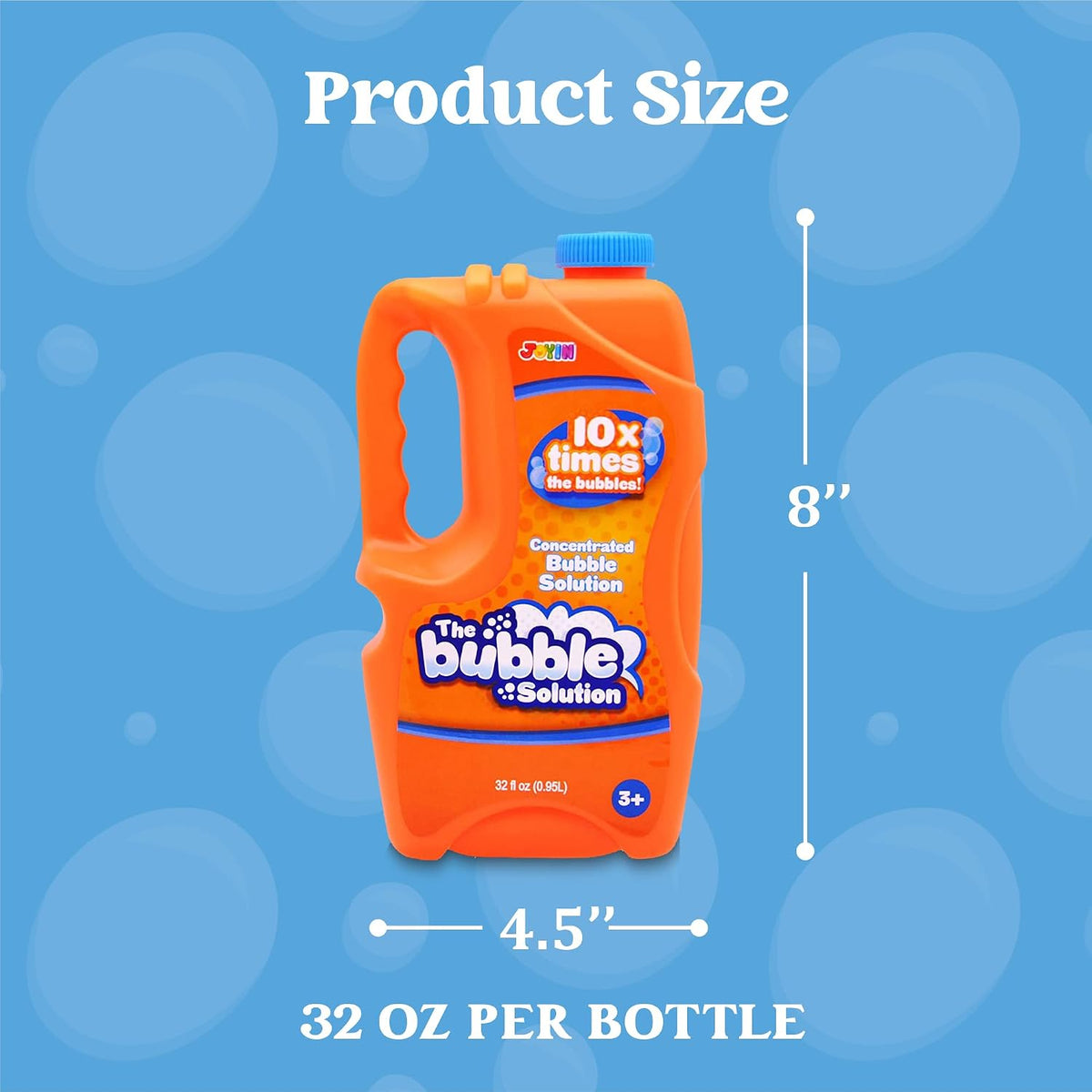 JOYIN Soluciones de recarga de burbujas de 2 botellas de 64 onzas (hasta 5 galones), solución concentrada para máquina de burbujas, pistola, varita, líquido de recarga de verano, juguetes de Pascua
