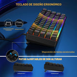 BlueFinger Combo de teclado y mouse mecánicos para juegos 60% \u201...