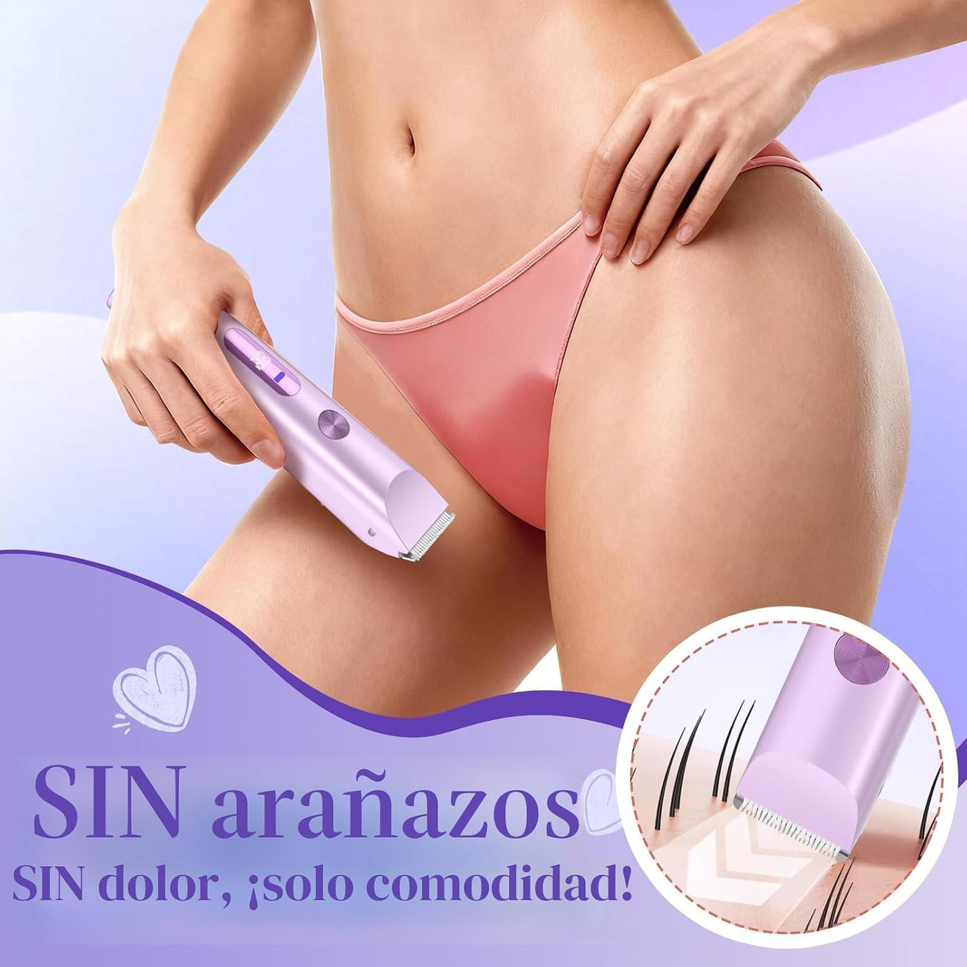Recortadora de Bikini para Mujeres 2en1 Depiladoras de Alta Potenci...