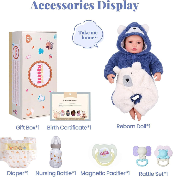 BABESIDE Reborn Baby Doll Boy - Muñeca realista de vinilo suave de...