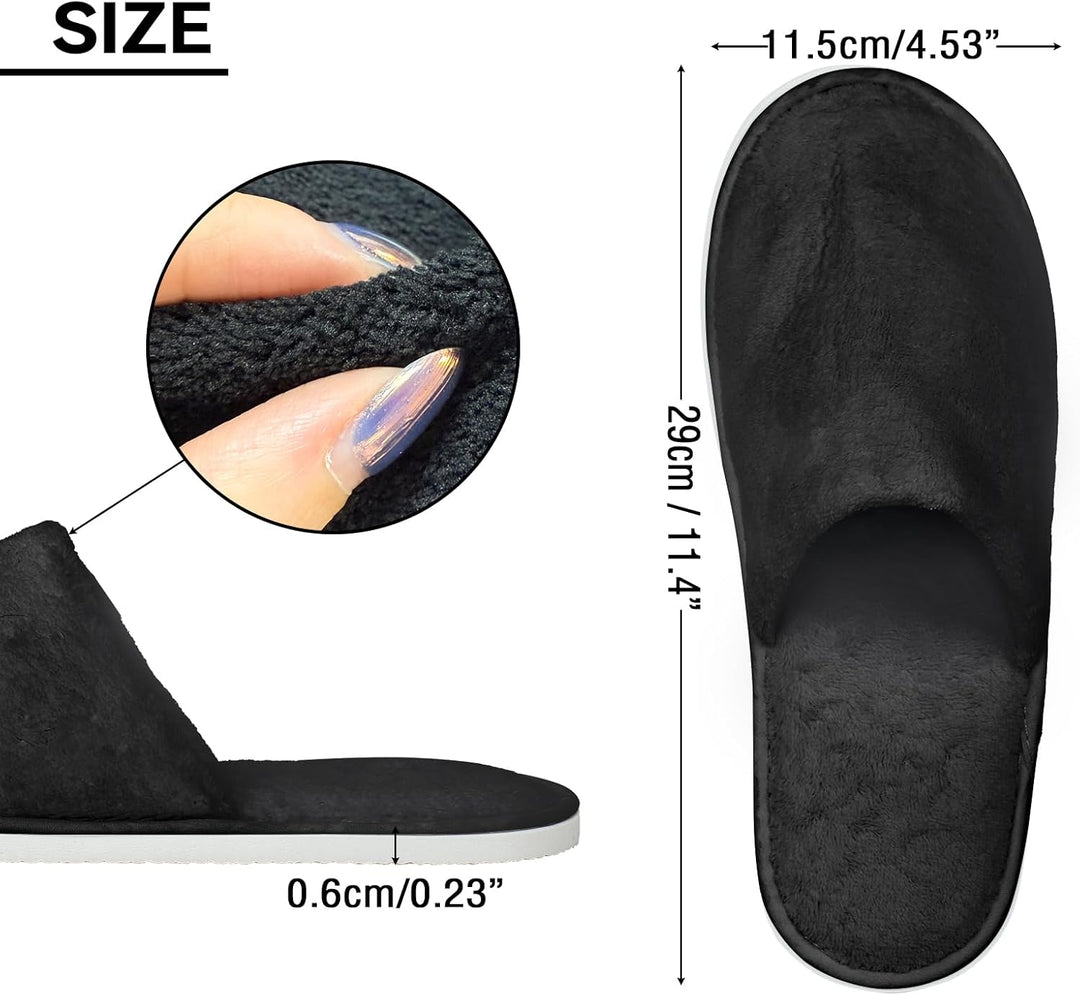 QatmMkt - 10 pares de pantuflas desechables unisex para invitados,...