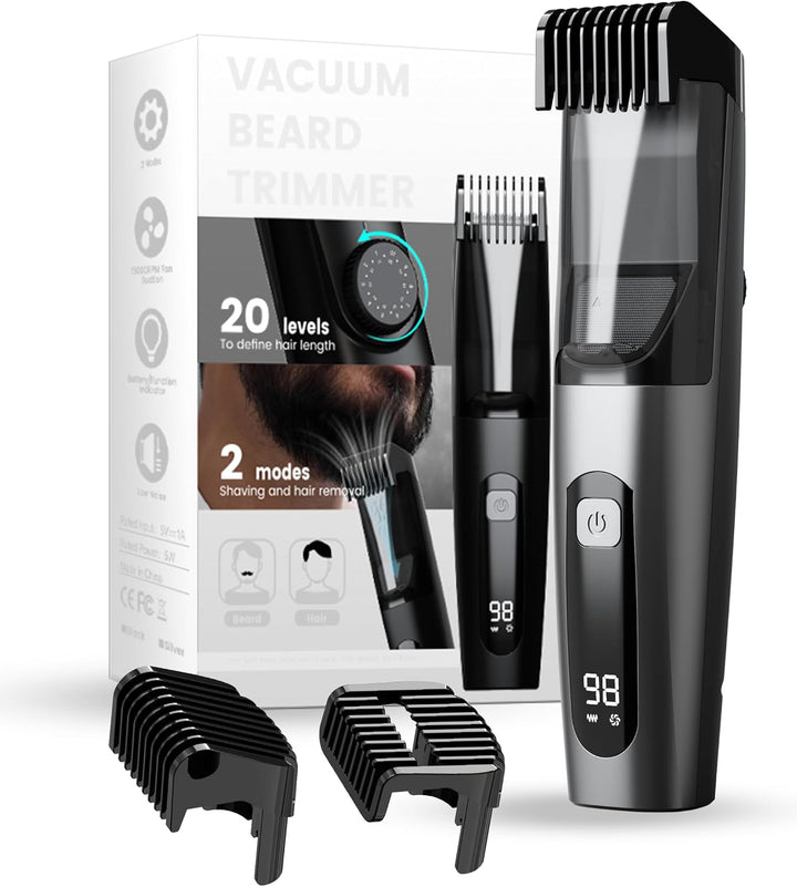 TEPOTZ Recortadora de barba para hombres, 40 ajustes de longitud aj...