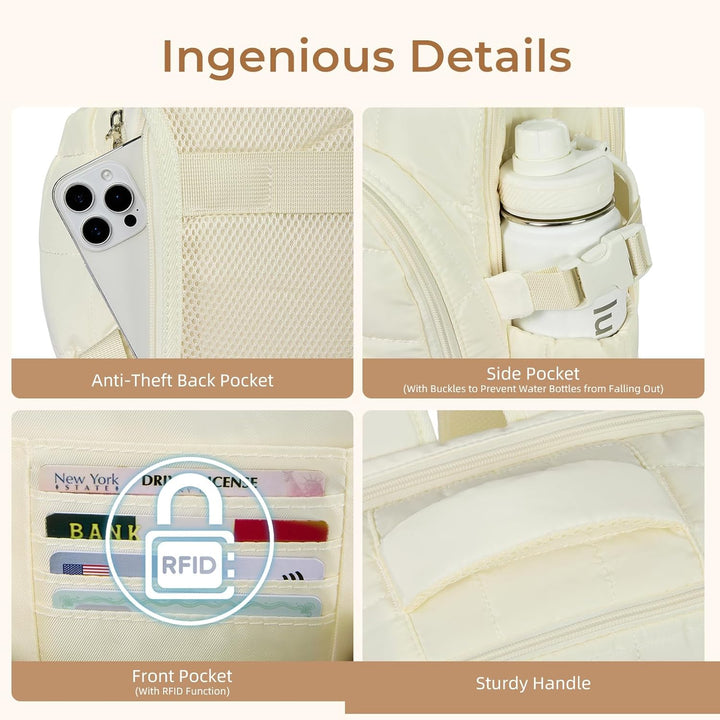 CLUCI - Mochila acolchada y con diseño de capuchina para portátil p...