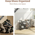 Zapatero de 2 niveles y 3 niveles, organizador de zapatos expandible para