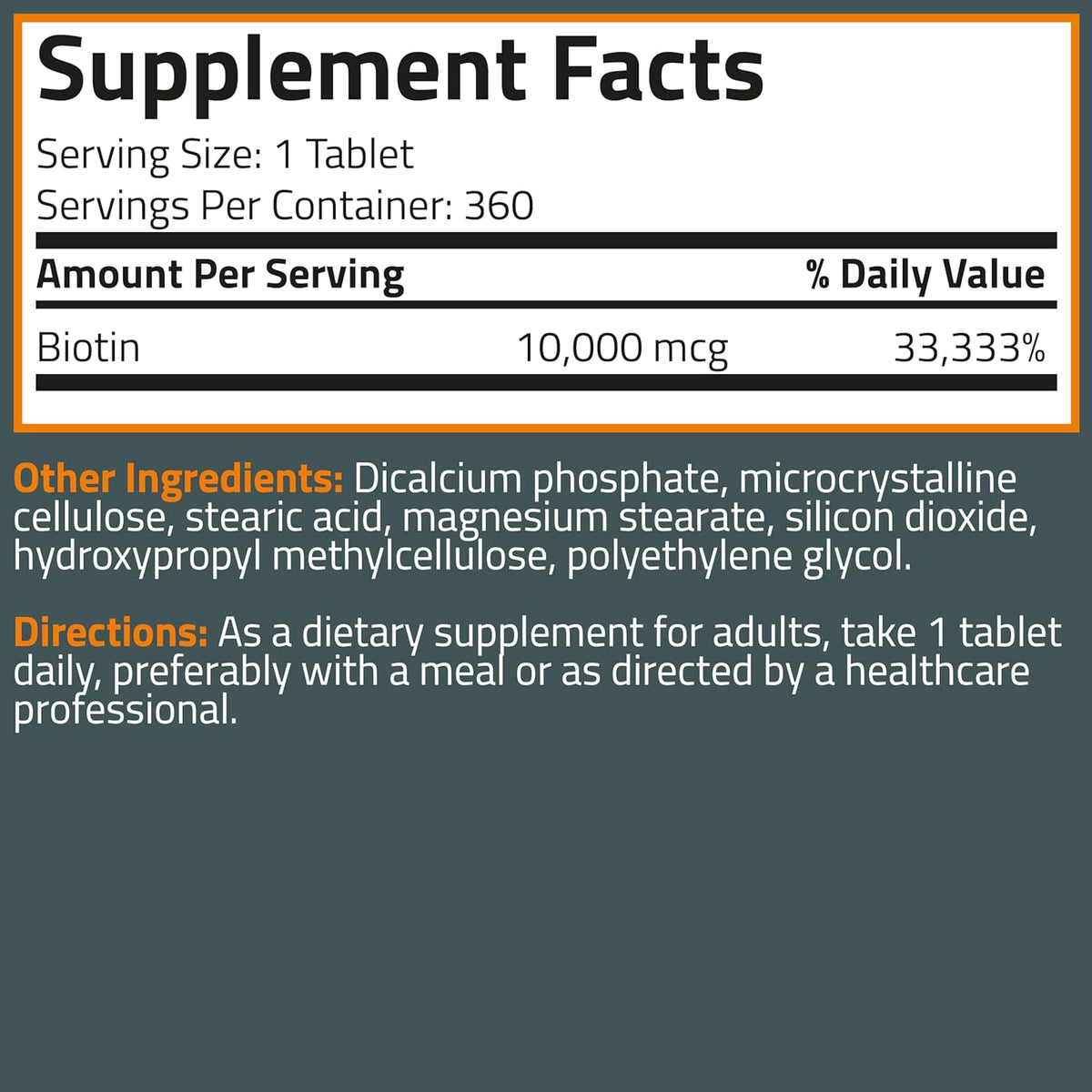 Bronson Biotina 10,000mcg, Mejora la salud del cabello, la piel y l...