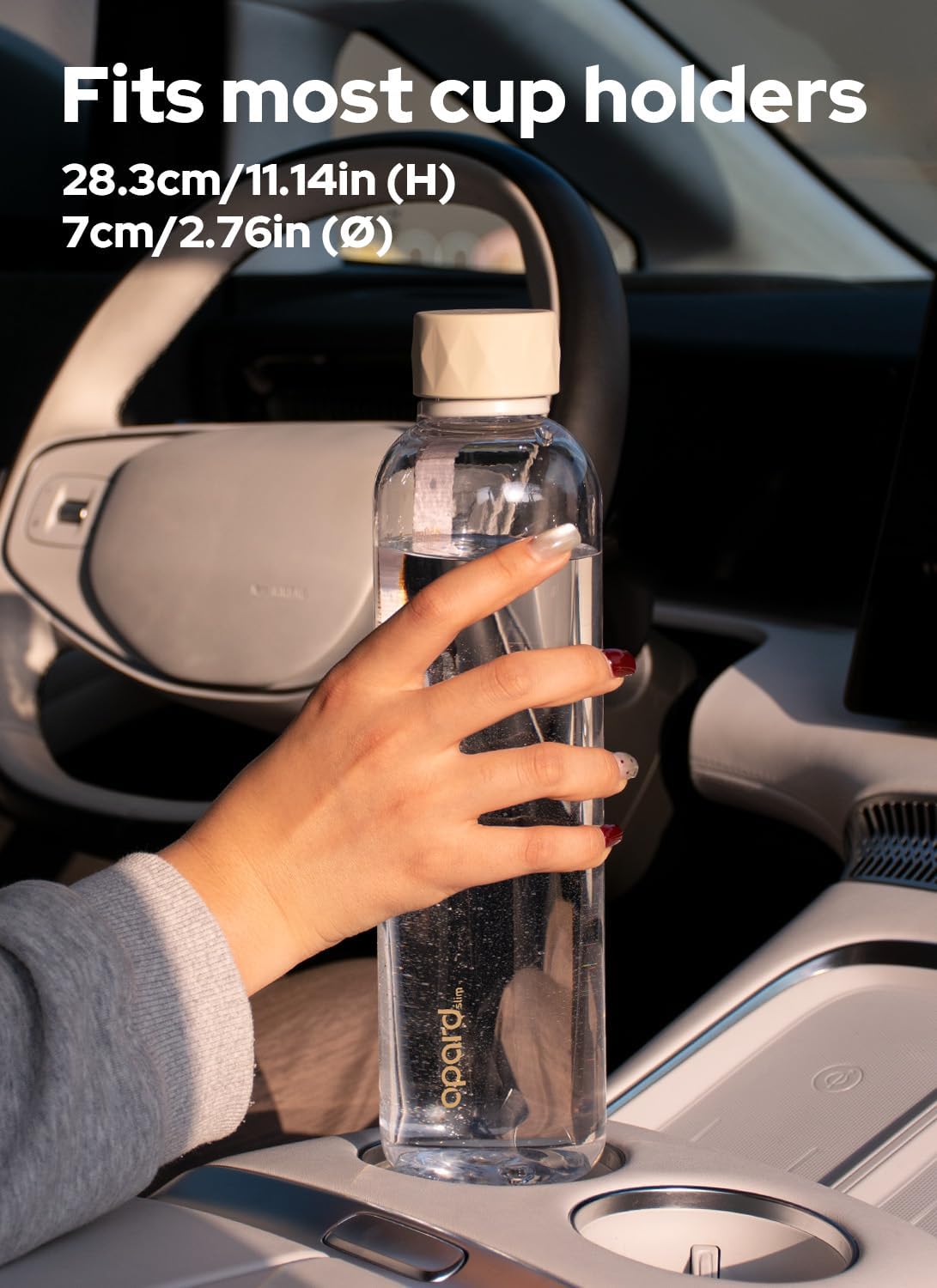 Opard - Botella de agua transparente de 32 onzas sin BPA a prueba de fugas