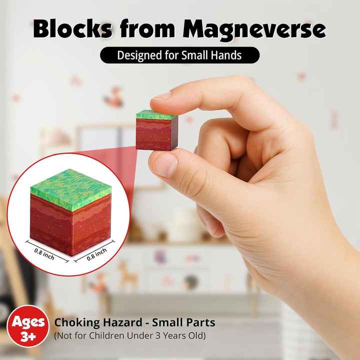 Magneverse 200 bloques magnéticos de 0.8 pulgadas, juguetes magnéti...