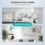 Lámpara Hawkray - Cámara de seguridad con bombilla de luz, paquete de 2, WiFi de doble banda de 2.4 GHz y 5 GHz, visión nocturna a todo color 2K, cámara inalámbrica de inclinación panorámica de 360° para