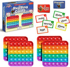 THE FIDGET GAME Science of Reading - Tarjetas didácticas y alfombrillas de estallido, dígrafos maestros y sílabas, kit educativo atractivo para dislexia y lectores jóvenes, grados 1-3