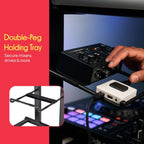 Soporte de mesa Pyle plpts47 para todo tipo de dispositivos. Estación de trabajo para DJ