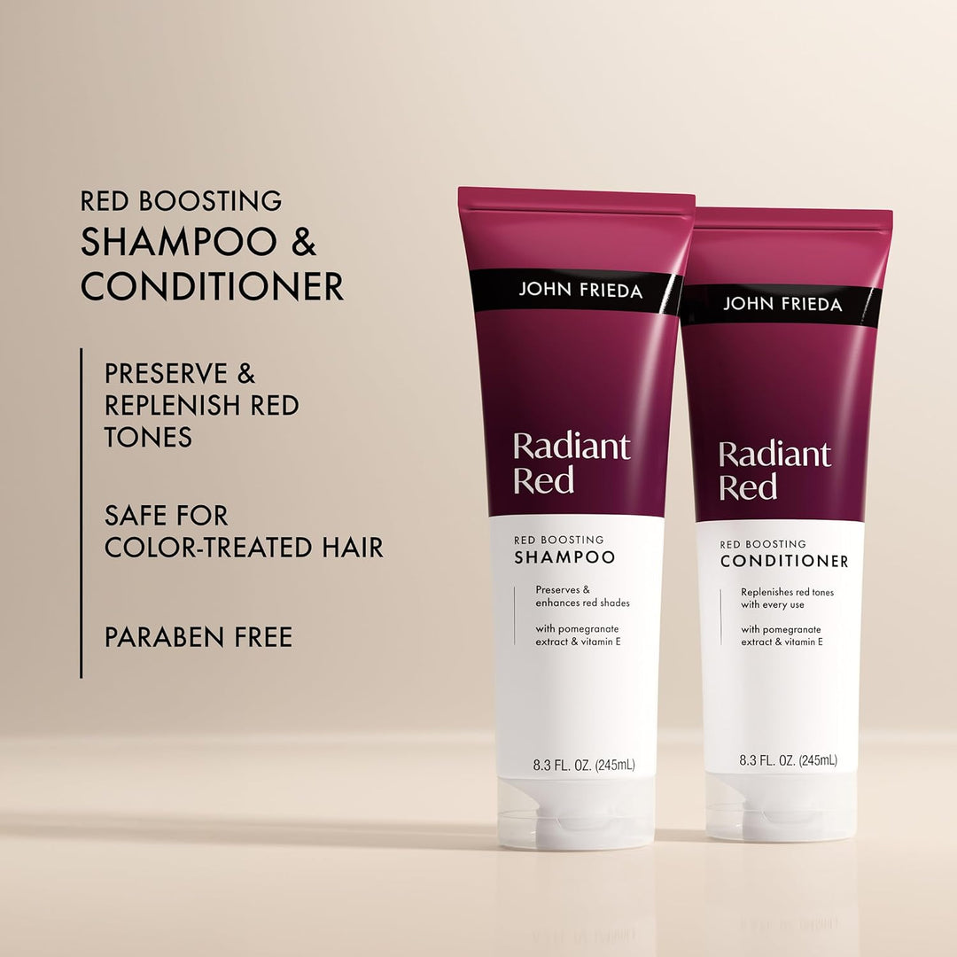 John Frieda Radiant Red Boosting - Champú y acondicionador para cab...