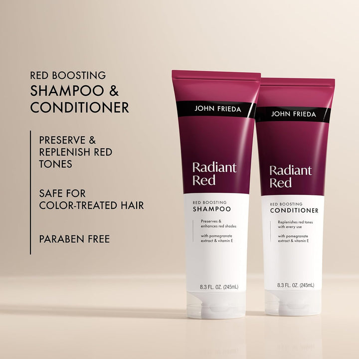 John Frieda Radiant Red Boosting - Champú y acondicionador para cab...