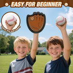 Juego de lanzamiento y atrapada para niños, paquete de 4 guantes de béisbol