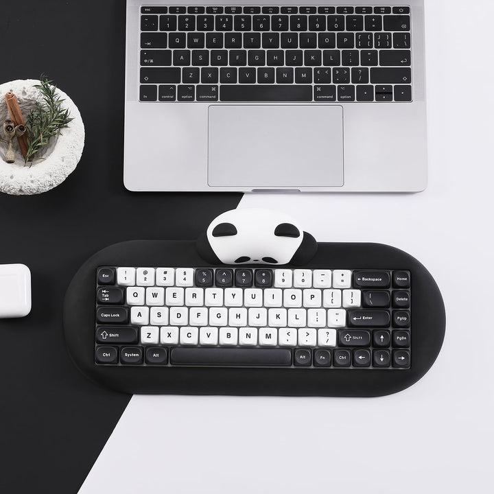 YUNZII C68 Panda Teclado Mecánico Gaming Inalámbrico, Diseño Compac...