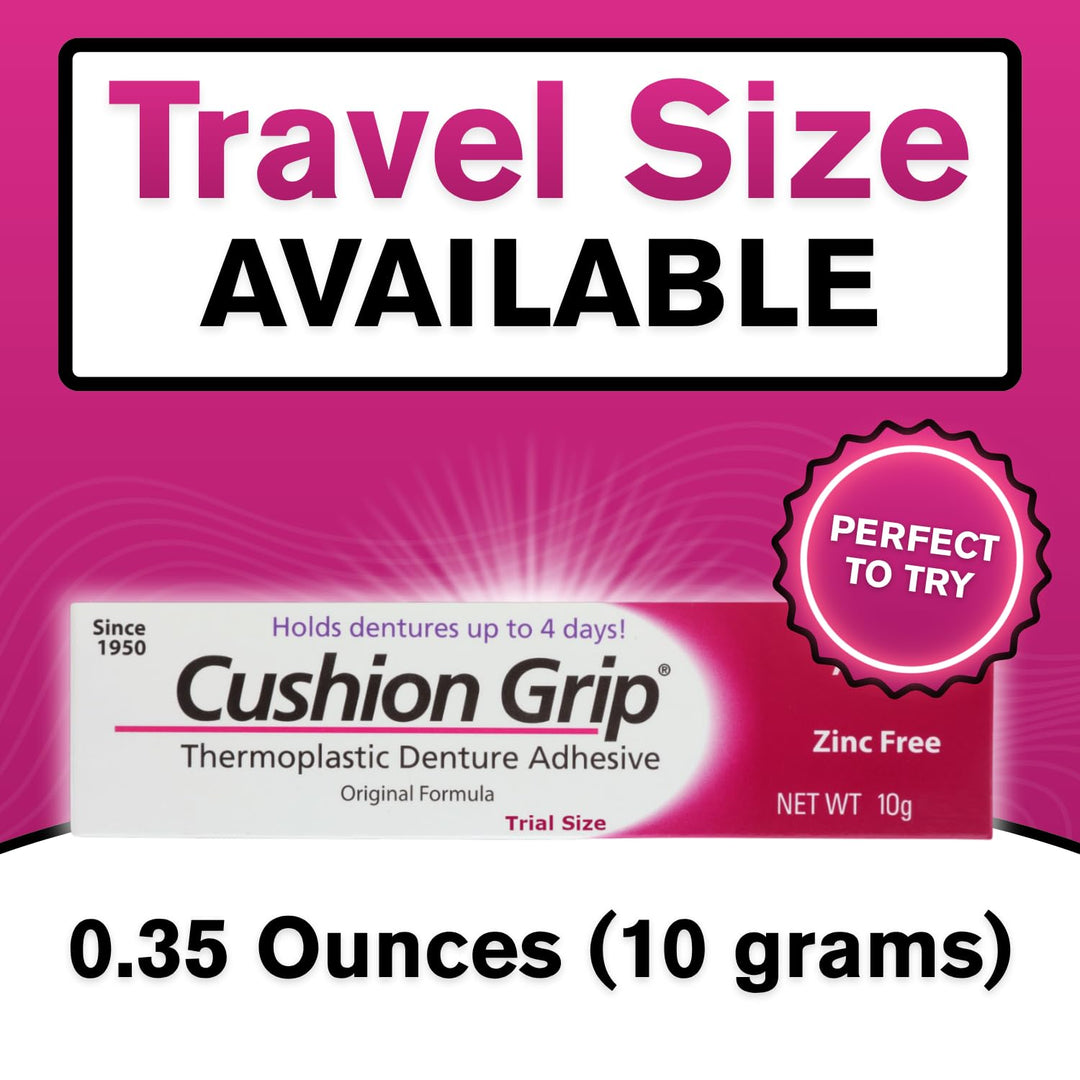 Cushion Grip Adhesivo termoplástico para dentaduras, 0.35 onzas, ta...