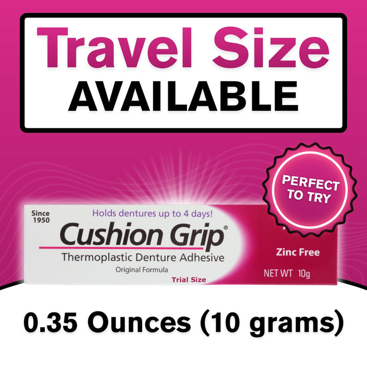 Cushion Grip Adhesivo termoplástico para dentaduras, 0.35 onzas, ta...