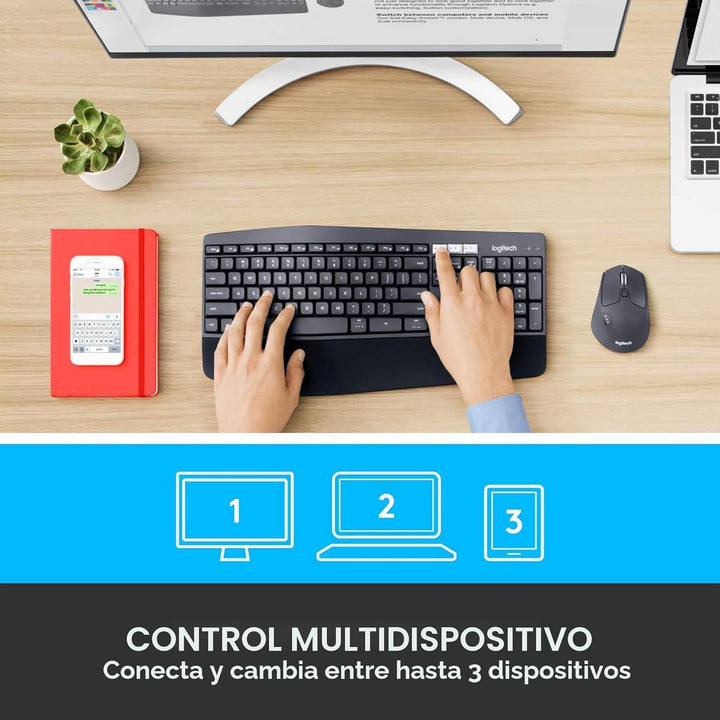Logitech MK850 - Combo de teclado y ratón inalámbrico de rendimient...