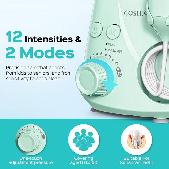 COSLUS - Excelente irrigador dental inalámbrico para limpieza denta...
