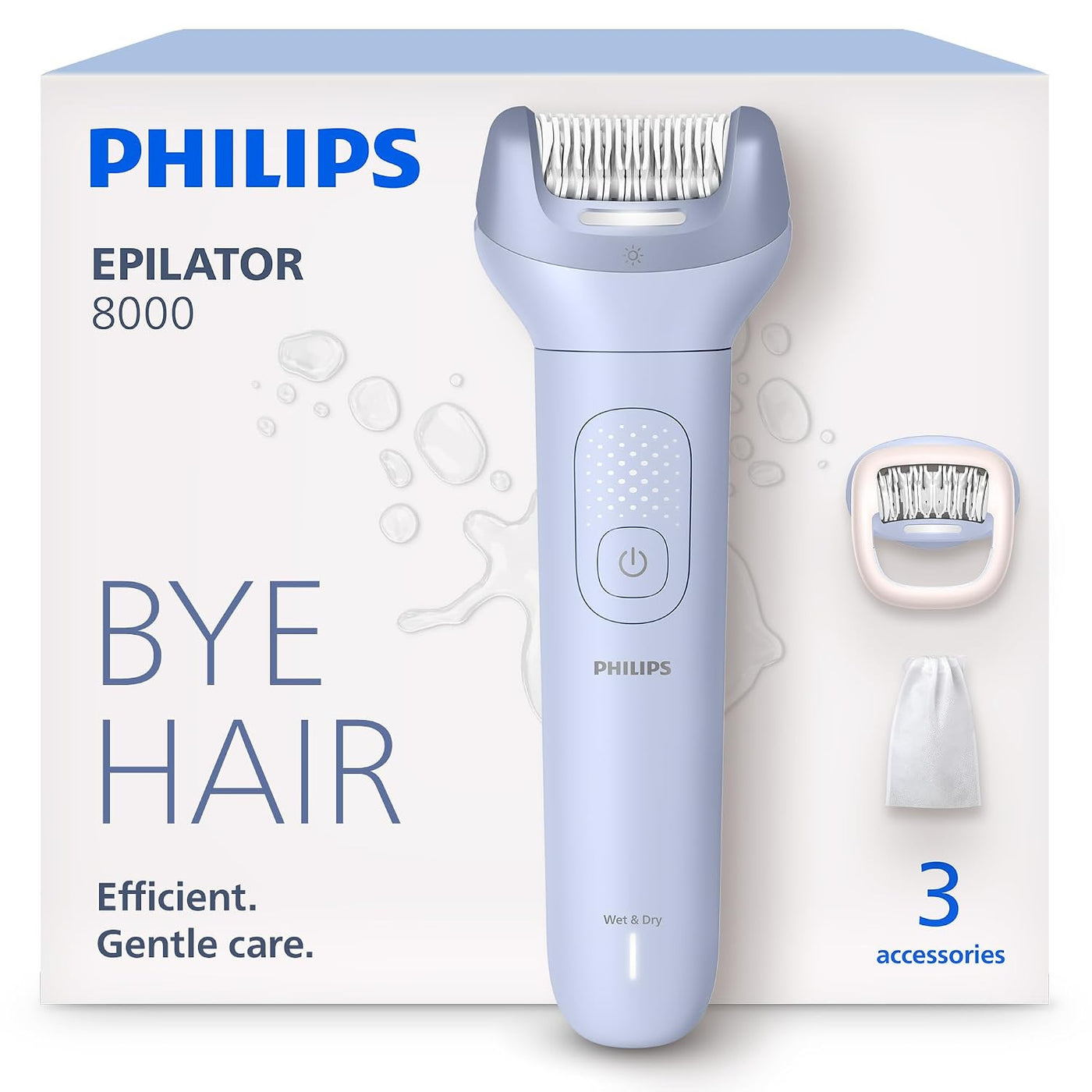 Philips Depiladora Serie 8000 - Depiladora eléctrica inalámbrica en...