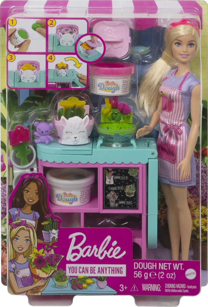 Barbie Muñeca y juego de floristería, estación de fabricación de fl...