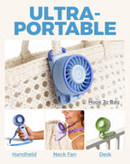 Diveblues Ventilador turbo portátil, ventilador de mano de 100 velo...