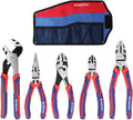 WORKPRO Juego de alicates, 5 piezas de alicates Cr-V prémium con bolsa de