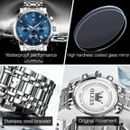 OLEVS Reloj multifunción para hombre, cronógrafo luminoso impermeable con