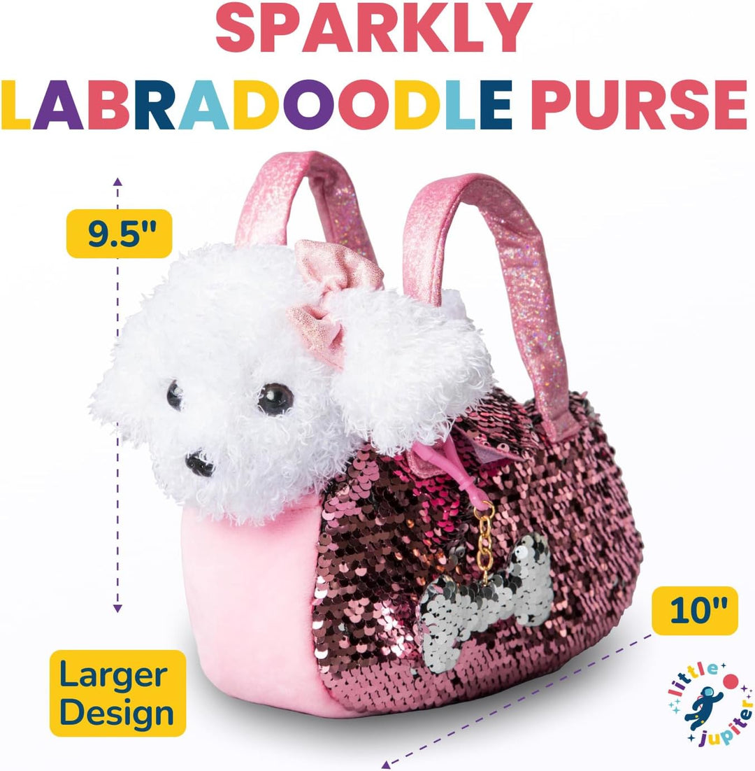 Little Jupiter Juego de peluche para mascotas con bolso con lenteju...