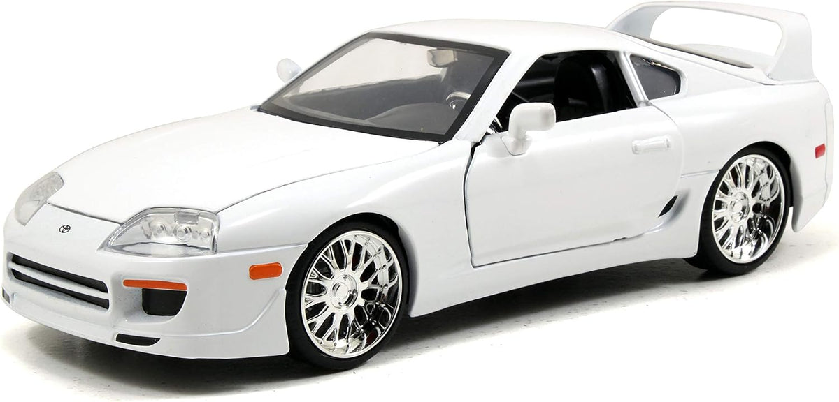 Jada Juguetes Fast & Furious 1:24 Brian's Toyota Supra Die-cast Car Blanco, juguetes para niños y adultos (97375)