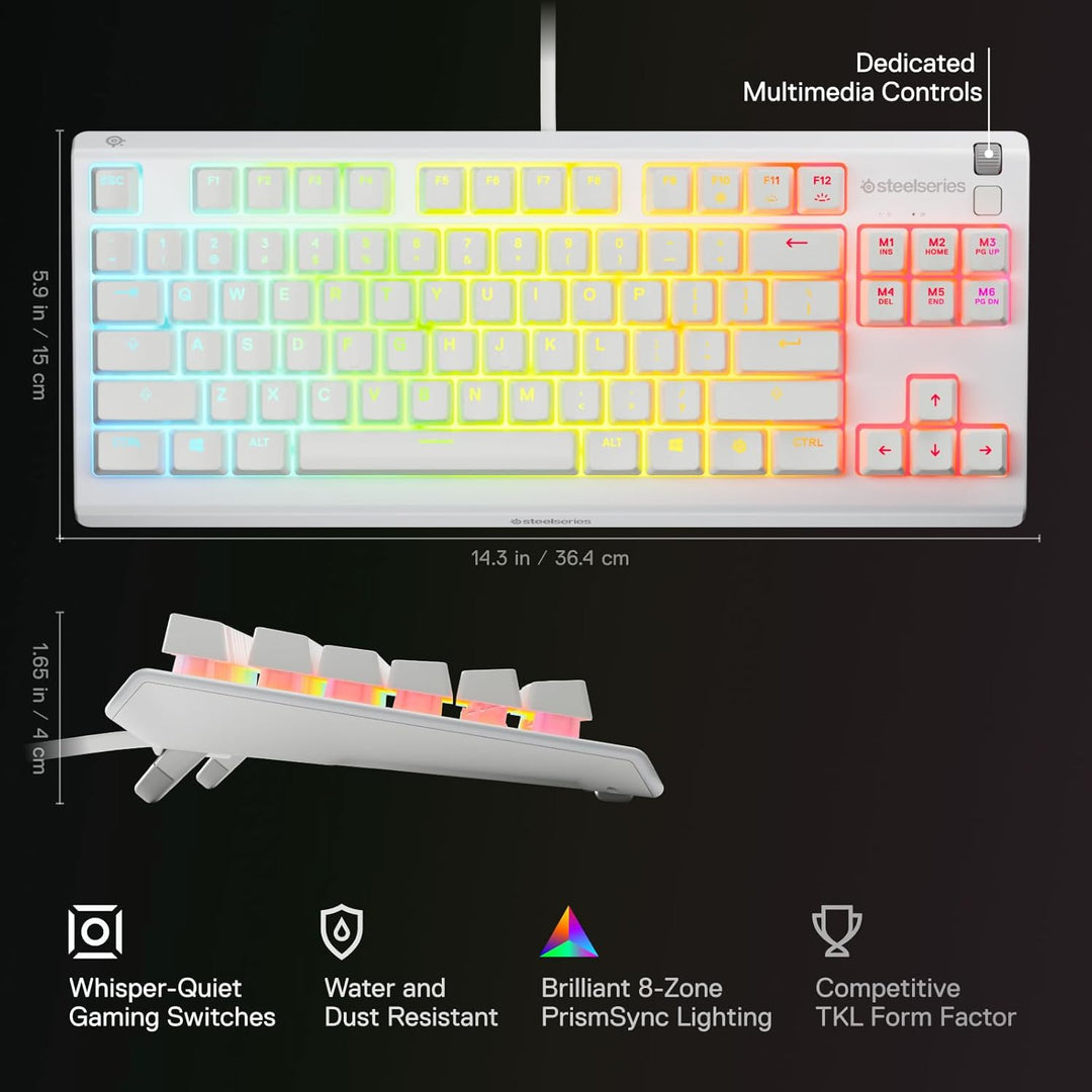 SteelSeries Apex 3 TKL White RGB - Teclado para juegos \u2014 Facto...