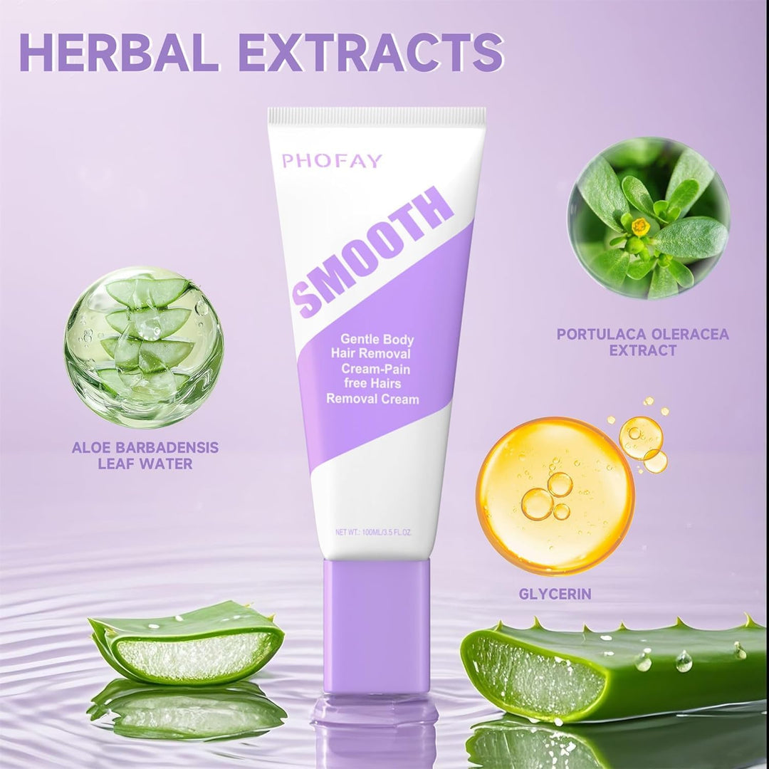 Crema para eliminar el vello PHOFAY para piel sensible para mujeres...