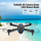 Dron con cámara 1080P HD, FPV Mini Drone plegable para adultos, Drone con una tecla de despegue/aterrizaje, selfie gesto, retención de altitud, giro 3D, fácil de volar, 2 baterías