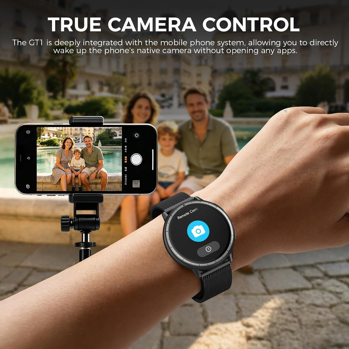 EGQINR GPS Smart Watch para Hombres y Mujeres, 1.32" AMOLED, Seguimiento de Actividad 5ATM