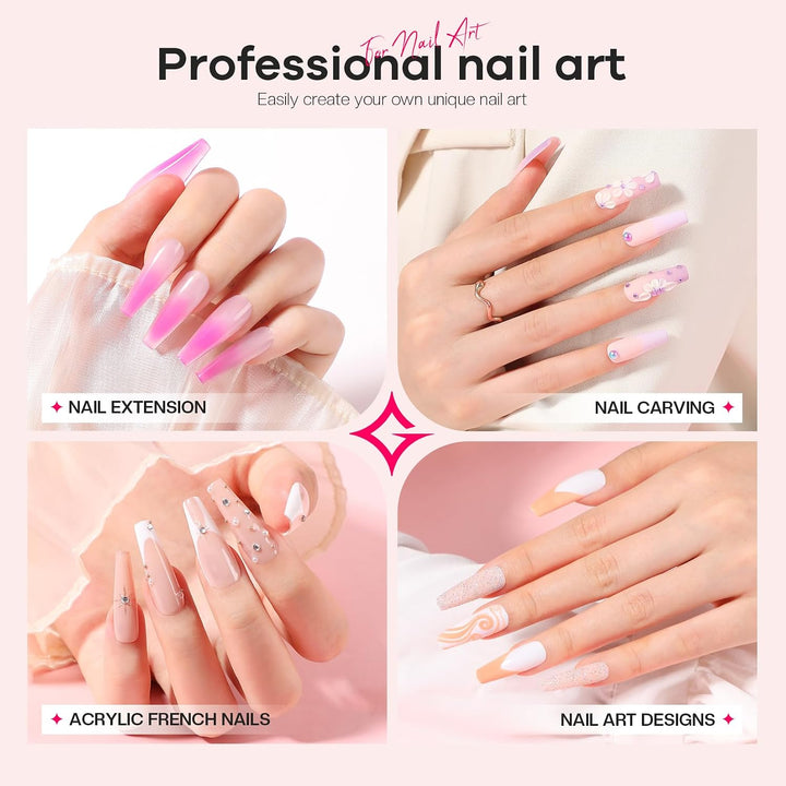 Glamonade Kit de Uñas Acrílicas con Todo: Kit de Uñas Profesional p...