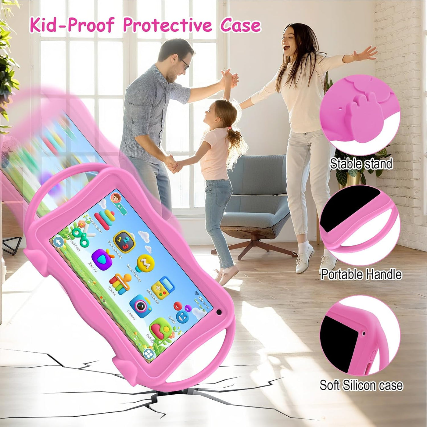 Tablet para niños Trayoo de 7 pulgadas para niños de 3 a 12 años, t...