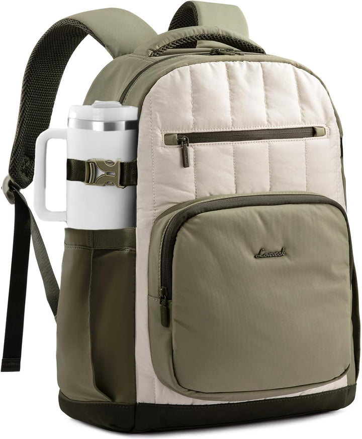 LOVEVOOK Mochila para laptop para mujer con bolsillo gigante para v...