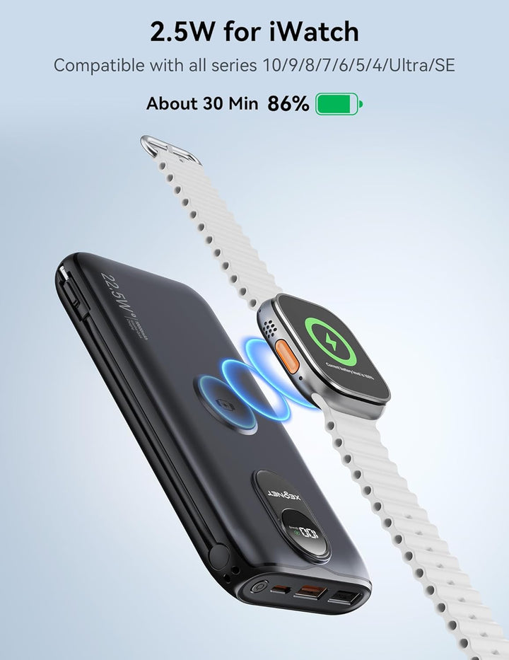 Portable Charger, 10000mAh 22.5W Power Bank Fast Charging with Buil...