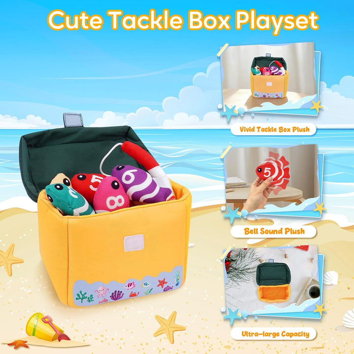 GERBIT My First Tackle Box - Caja de peluche, juguete de pesca para...