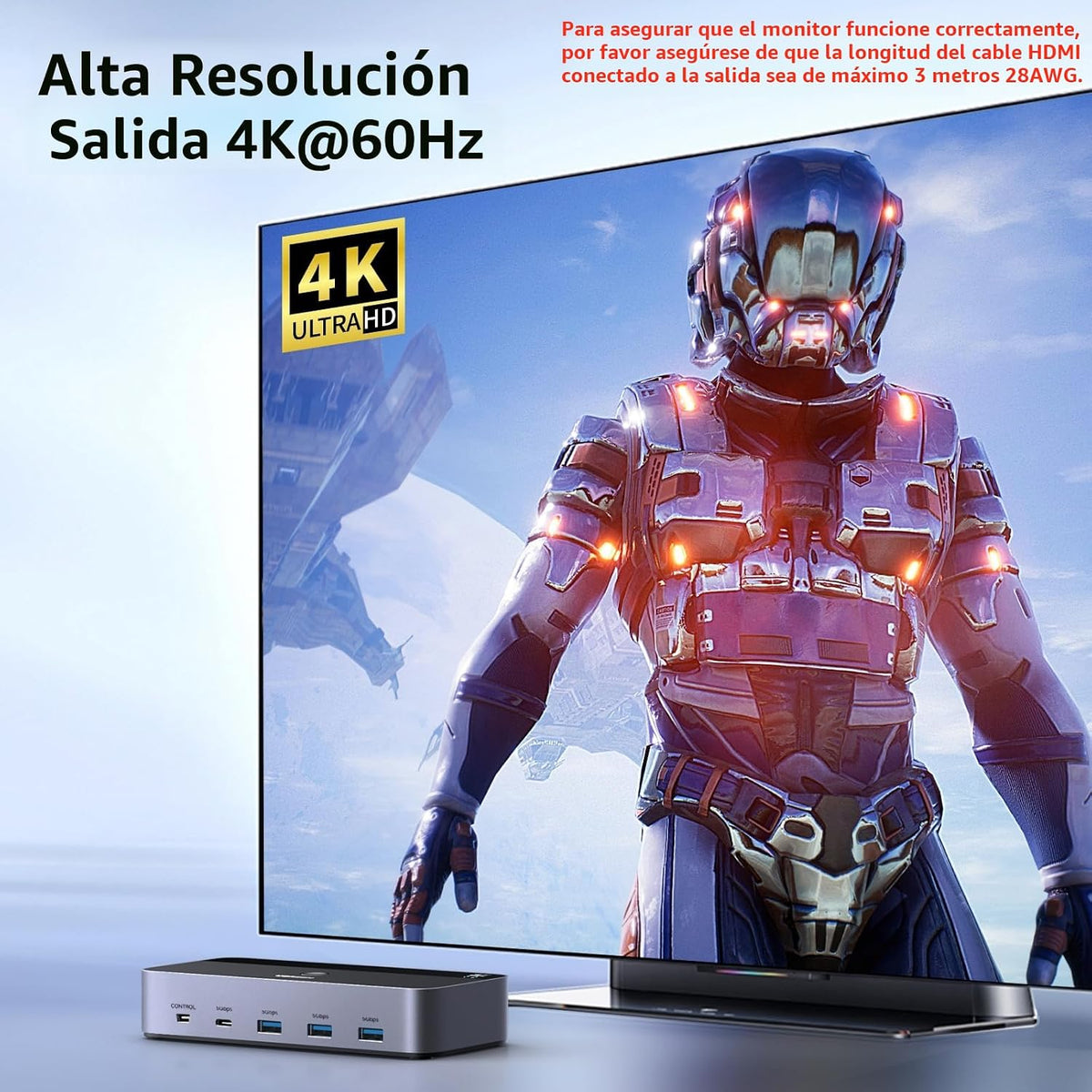 UGREEN Conmutador KVM HDMI 2 Monitores 2 Computadoras 4K@60Hz, con...